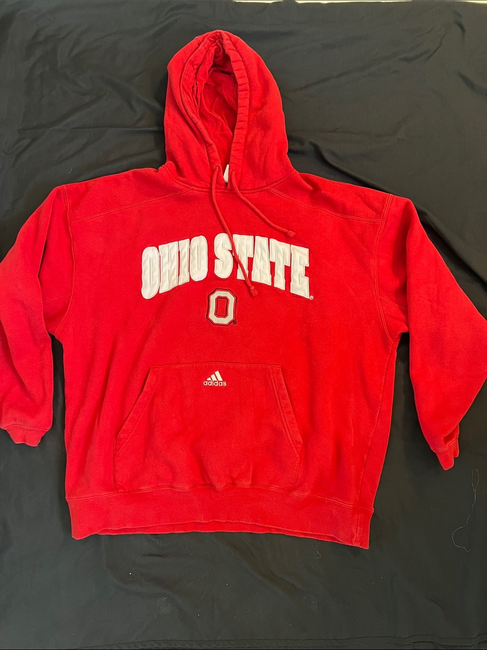 adidas Red Ohio State Pullover Hoodie